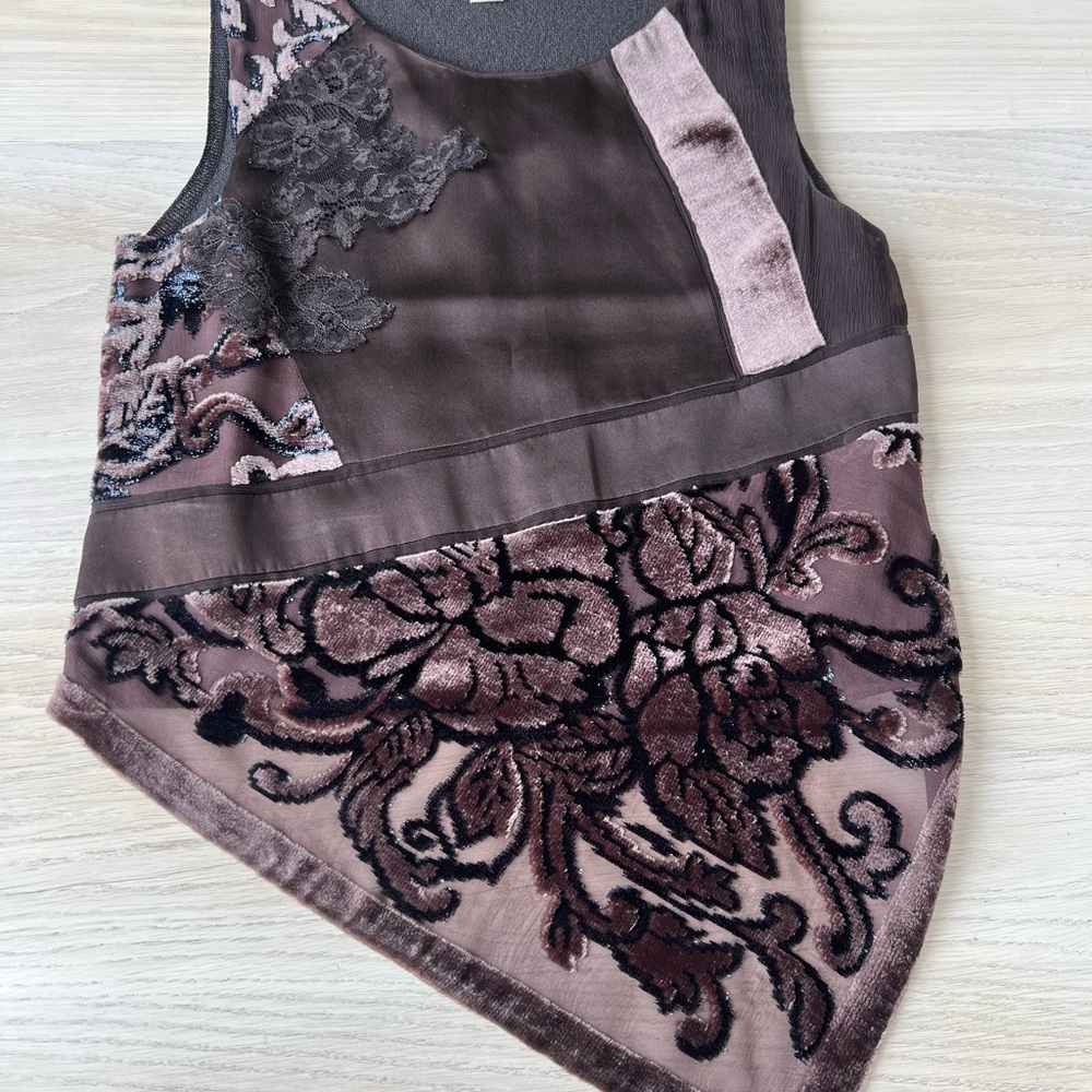 Kay Unger Charcoal Knit Top
